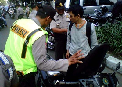 Polisi Gelar Razia di Jl Kebon Sirih