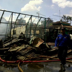 Kebakaran Asrama TNI Diduga Anak Bermain Korek Api