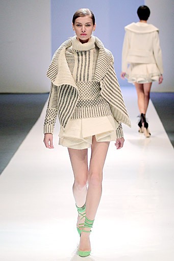 Antonio Berardi. Fall/Winter 2011. London Fashion Week FW 2011. [Photo by Chris McGrath/Getty Images for Audi Fashion Festival]