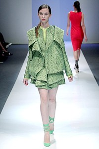 Antonio Berardi. Fall/Winter 2011. London Fashion Week FW 2011. [Photo by Chris McGrath/Getty Images for Audi Fashion Festival]