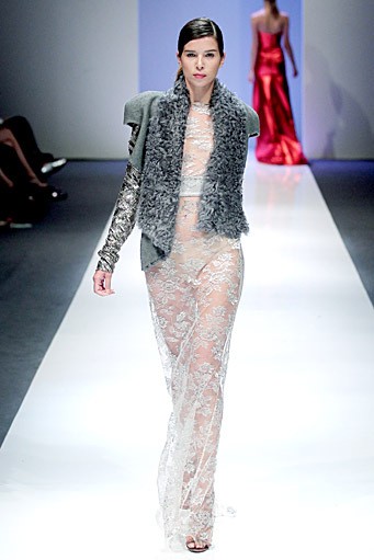 Antonio Berardi. Fall/Winter 2011. London Fashion Week FW 2011. [Photo by Chris McGrath/Getty Images for Audi Fashion Festival]