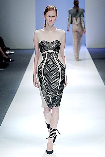 Antonio Berardi. Fall/Winter 2011. London Fashion Week FW 2011. [Photo by Chris McGrath/Getty Images for Audi Fashion Festival]