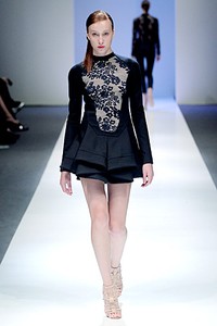 Antonio Berardi. Fall/Winter 2011. London Fashion Week FW 2011. [Photo by Chris McGrath/Getty Images for Audi Fashion Festival]