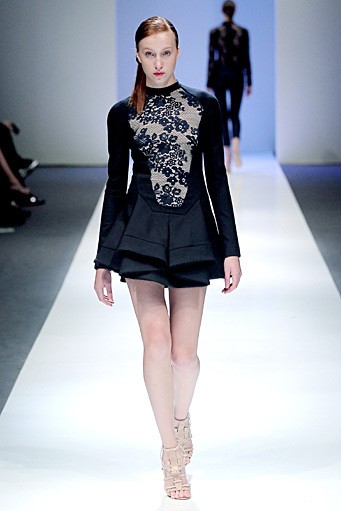 Antonio Berardi. Fall/Winter 2011. London Fashion Week FW 2011. [Photo by Chris McGrath/Getty Images for Audi Fashion Festival]