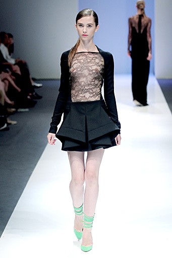 Antonio Berardi. Fall/Winter 2011. London Fashion Week FW 2011. [Photo by Chris McGrath/Getty Images for Audi Fashion Festival]