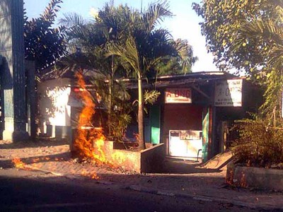 Pipa Gas Bocor dan Terbakar