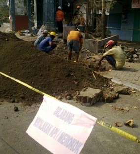 Tim Dirjen Migas Bongkar Pipa Gas Bocor di Purabaya