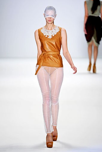 Stephan Pelger, Spring/Summer 2012. New York Fashion Week 2012. [Photo by Gareth Cattermole/Getty Images for IMG]