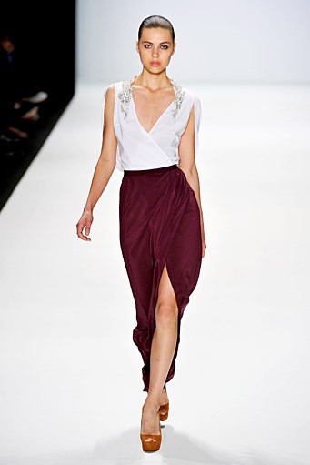 Stephan Pelger, Spring/Summer 2012. New York Fashion Week 2012. [Photo by Gareth Cattermole/Getty Images for IMG]