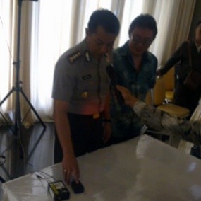 Polrestabes Bandung Uji Coba Perangkat Keamanan Topan