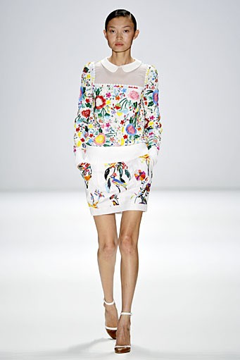 Rena Lange, Spring/Summer 2012. Berlin Fashion Week 2012. [Photo by Gareth Cattermole/Getty Images for IMG]