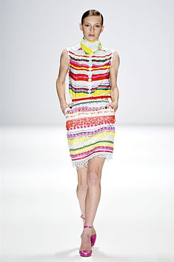 Rena Lange, Spring/Summer 2012. Berlin Fashion Week 2012. [Photo by Gareth Cattermole/Getty Images for IMG]