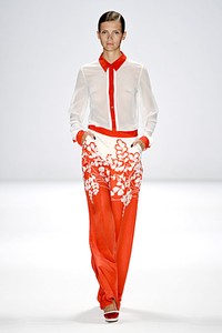 Rena Lange, Spring/Summer 2012. Berlin Fashion Week 2012. [Photo by Gareth Cattermole/Getty Images for IMG]