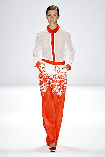 Rena Lange, Spring/Summer 2012. Berlin Fashion Week 2012. [Photo by Gareth Cattermole/Getty Images for IMG]