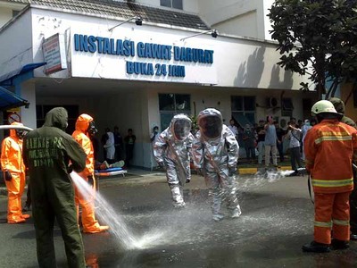 Simulasi Kebakaran di RS Persahabatan