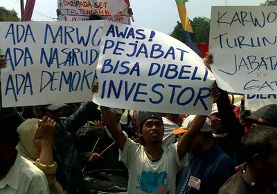 Demo Tolak Pembangunan Tol Tengah