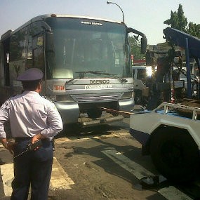 Bus TransJ Terbakar di Grogol Diderek, Busway Normal