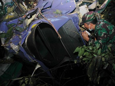 Bangkai Heli Yang Jatuh di Bitung