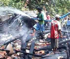 Ditinggal Panen Tembakau, 4 Rumah Warga Ludes Terbakar