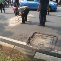 Pemotor Tewas, Dinas PU Cek Penggali Lubang di Sudirman