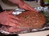 Menggulung Adonan Daging