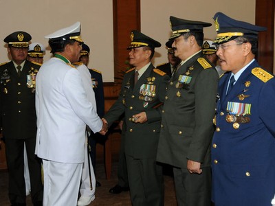 Panglima TNI Terima Laporan Kenaikan Pangkat 23 Pati TNI