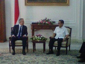 Mantan PM Inggris Tony Blair Temui Boediono