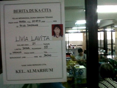 Jenazah Livia Pavita Disemayamkan