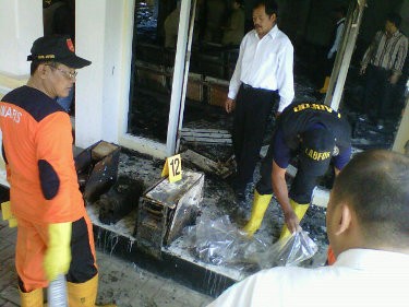 Polisi Olah TKP Kebakaran RSUD Semarang