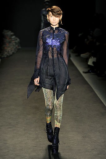 Jen Kao, Fall/Winter 2011. New York Fashion Week 2011. [Photo by Frazer Harrison/Getty Images for Mercedes-Benz]