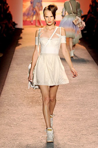 Jen Kao, Spring/Summer 2012. New York Fashion Week Spring/Summer 2012. [Photo by Mike Coppola/Getty Images for Mercedes-Benz Fashion Week]