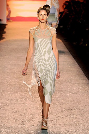 Jen Kao, Spring/Summer 2012. New York Fashion Week Spring/Summer 2012. [Photo by Mike Coppola/Getty Images for Mercedes-Benz Fashion Week]