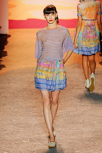 Jen Kao, Spring/Summer 2012. New York Fashion Week Spring/Summer 2012. [Photo by Mike Coppola/Getty Images for Mercedes-Benz Fashion Week]