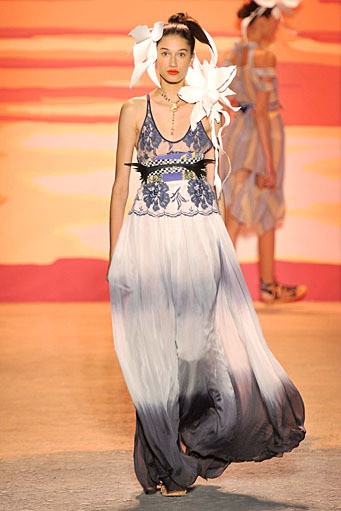 Jen Kao, Spring/Summer 2012. New York Fashion Week Spring/Summer 2012. [Photo by Mike Coppola/Getty Images for Mercedes-Benz Fashion Week]