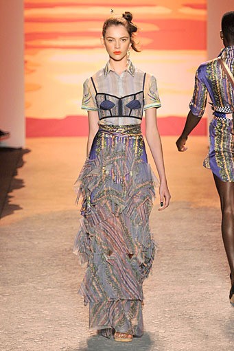 Jen Kao, Spring/Summer 2012. New York Fashion Week Spring/Summer 2012. [Photo by Mike Coppola/Getty Images for Mercedes-Benz Fashion Week]