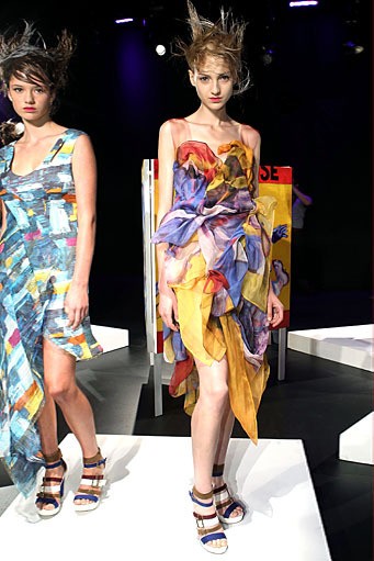 Katya Leonovich, Spring/Summer 2012. New York Fashion Week Spring/Summer 2012. [Photo by Dario Cantatore/Getty Images for Mercedes-Benz Fashion Week]