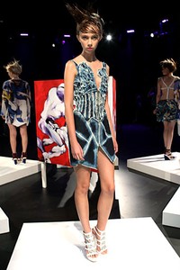 Katya Leonovich, Spring/Summer 2012. New York Fashion Week Spring/Summer 2012. [Photo by Dario Cantatore/Getty Images for Mercedes-Benz Fashion Week]