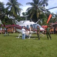 Helikopter SAR Tiba di Bahorok, Warga Berkerumun