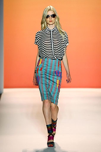 Nicole Miller, Spring/Summer 2012. New York Fashion Week Spring/Summer 2012. [Photo by Neilson Barnard/Getty Images for Mercedes-Benz Fashion Week]
