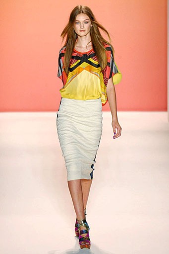 Nicole Miller, Spring/Summer 2012. New York Fashion Week Spring/Summer 2012. [Photo by Neilson Barnard/Getty Images for Mercedes-Benz Fashion Week]