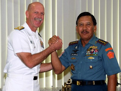 Panglima TNI Menerima Kunjungan Panglima Armada-7 USA