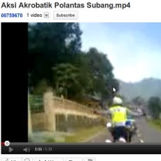 Video Polantas Subang Akrobat di Atas Motor Beredar di YouTube