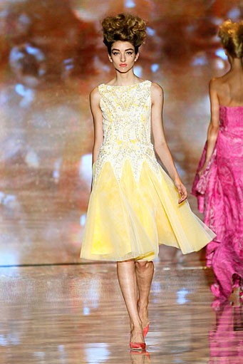 Badgley & Mischka, Spring/Summer 2012. New York Fashion Week Spring/Summer 2012. [Photo by Peter Michael Dills/Getty Images for Mercedes-Benz Fashion Week]