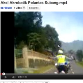 Polantas di Bandung Dilarang Tiru Akrobat Bripka Karno