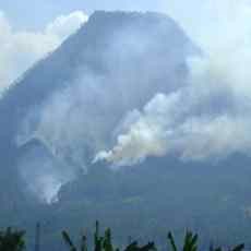 Gunung Panderman Terbakar