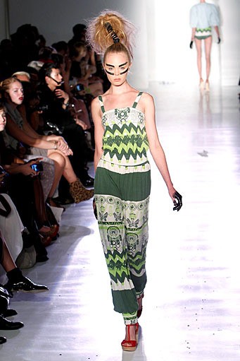 Ivana Helsinki, Spring/Summer 2012. New York Fashion Week Spring/Summer 2012. (Photo by Joe Kohen/Getty Images]