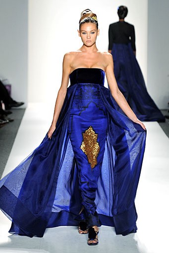 Zang Toi, Spring/Summer 2012. New York Fashion Week Spring/Summer 2012. [Photo by Mike Coppola/Getty Images for Mercedes-Benz Fashion Week]