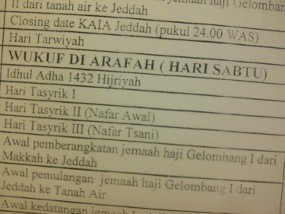 Kalender Ummul Quro Saudi: Wukuf 5 November, Idul Adha 6 November
