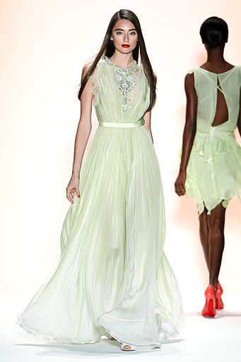 Jenny Packham, Spring/Summer 2012. New York Fashion Week Spring/Summer 2012. [Photo by Peter Michael Dills/Getty Images for Mercedes-Benz Fashion Week]