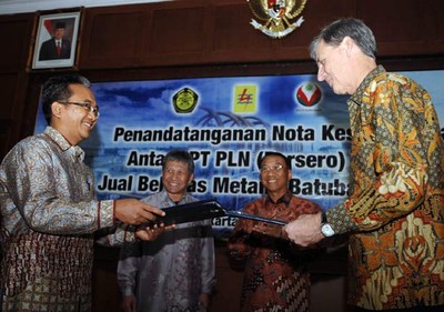 MoU Jual Beli Gas Metana Batubara